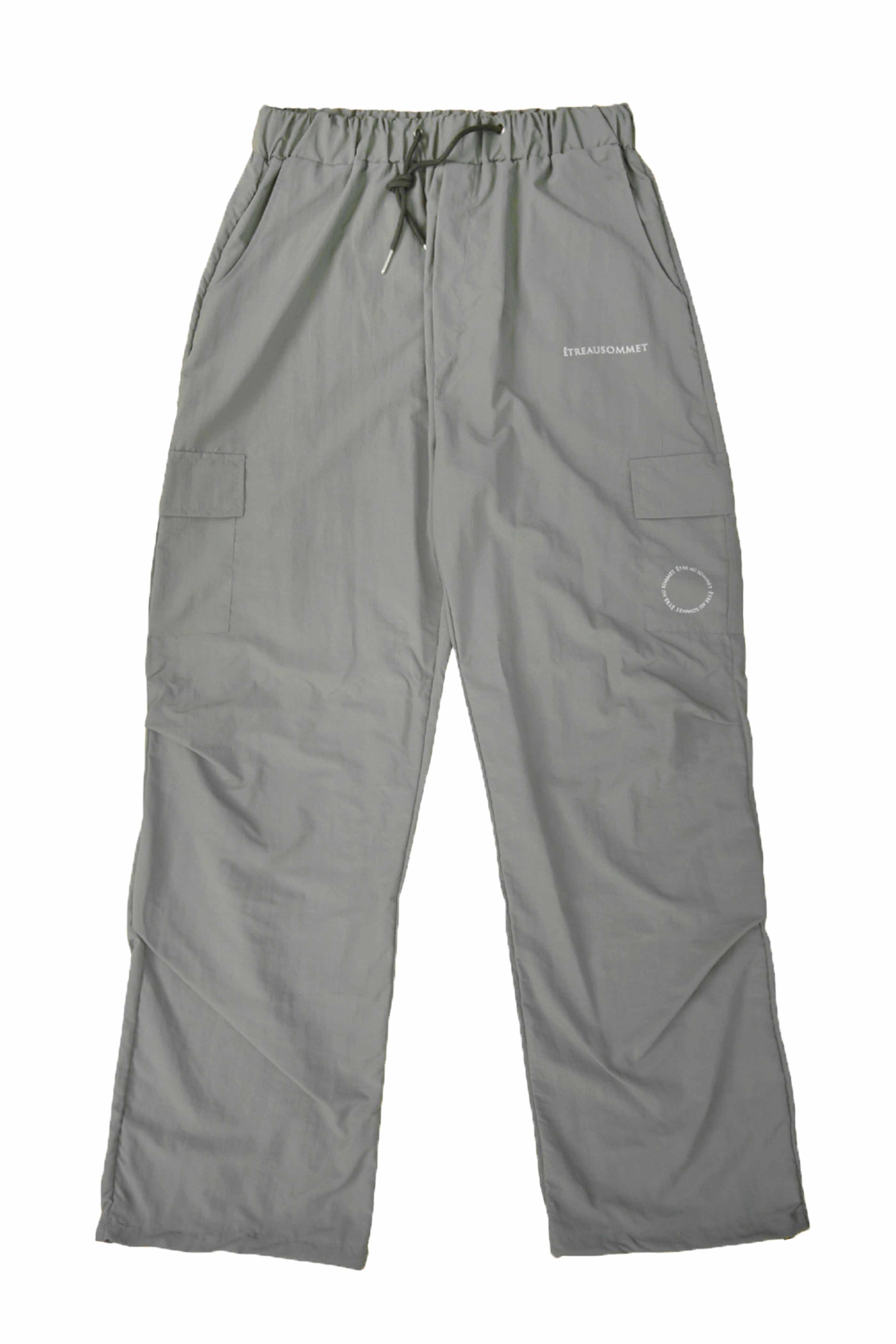 Nylon Cargo Long Pants (Khaki Gray) Unisex